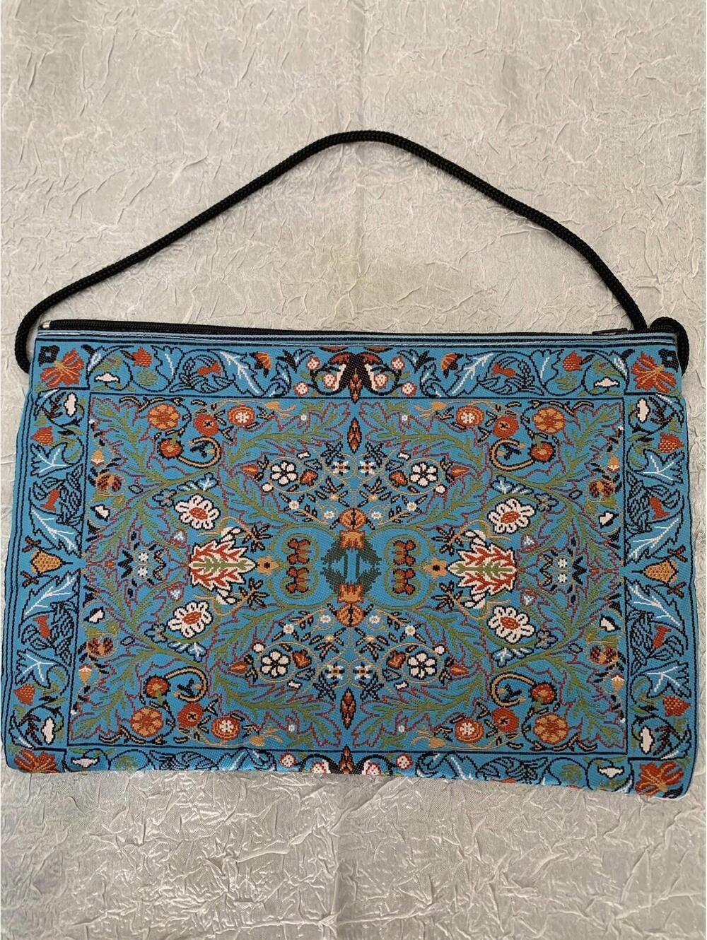 NEW Authentic Woven Carpet Design Ladies Shoulder / CrossBody Bag - Teal